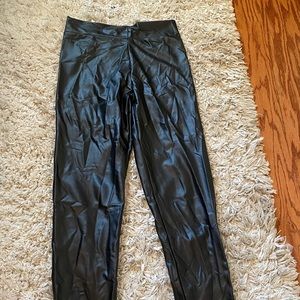 Faux leather leggings